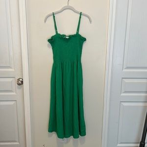 H&M green midi dress
